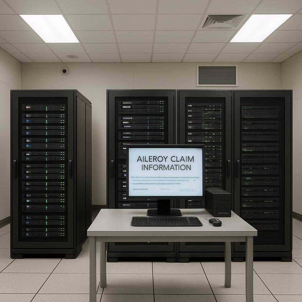 A computer screen displaying "AILEROY CLAIM INFORMATION."